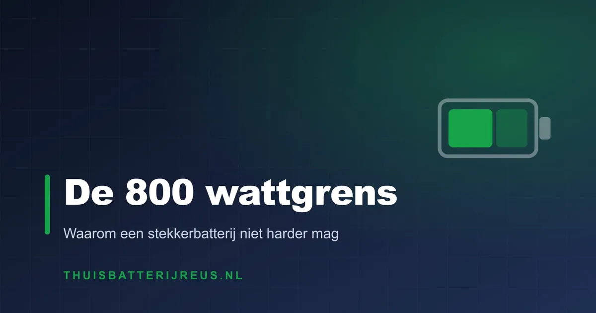 Cover met de tekst De 800 wattgrens