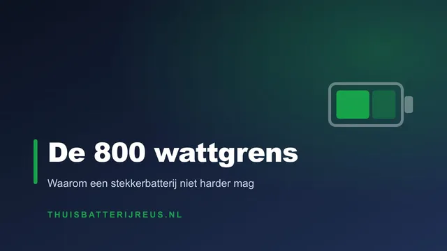 Cover met de tekst De 800 wattgrens