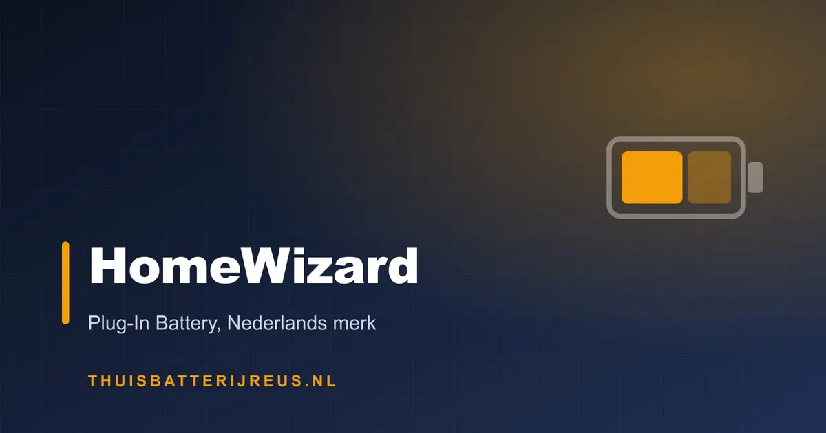 Huisstijl-cover met de tekst HomeWizard en een batterijsymbool