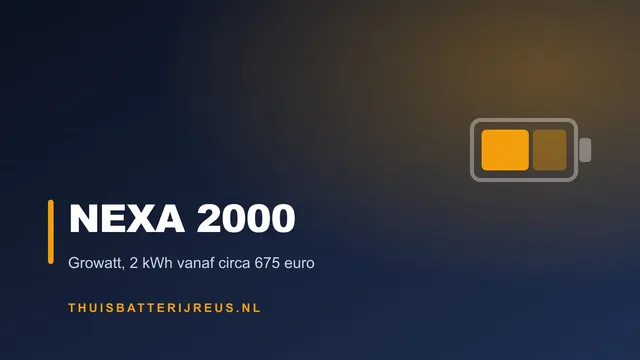 Huisstijl-cover met de tekst NEXA 2000 en een batterijsymbool