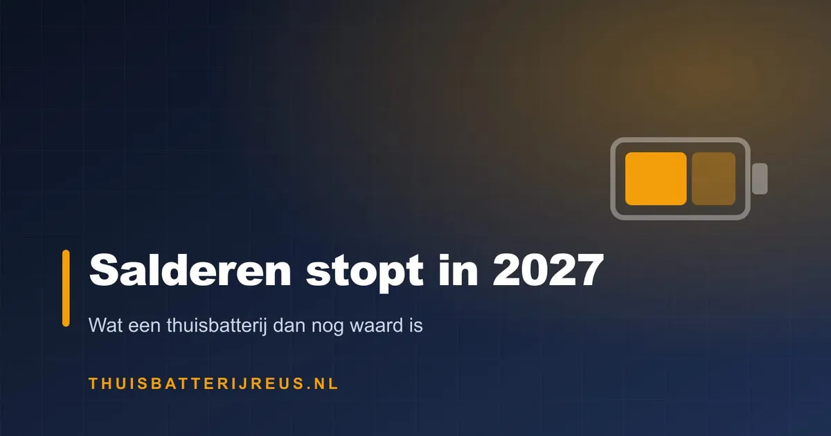 Cover met de tekst Salderen stopt in 2027