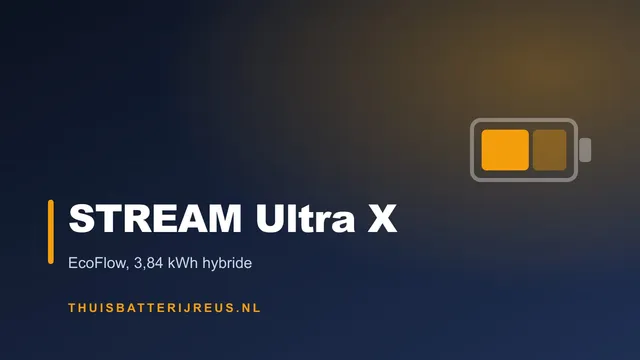 Huisstijl-cover met de tekst STREAM Ultra X en een batterijsymbool