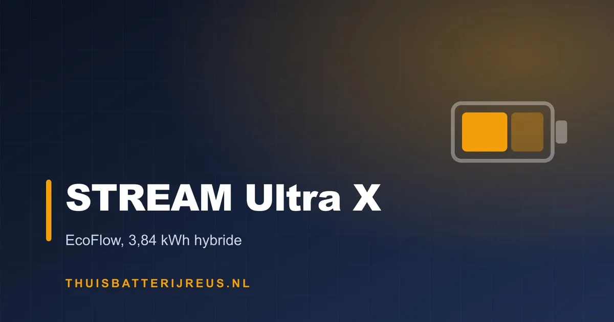 Huisstijl-cover met de tekst STREAM Ultra X en een batterijsymbool