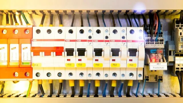 Groepenkast met automaten, de plek waar een vaste thuisbatterij wordt aangesloten