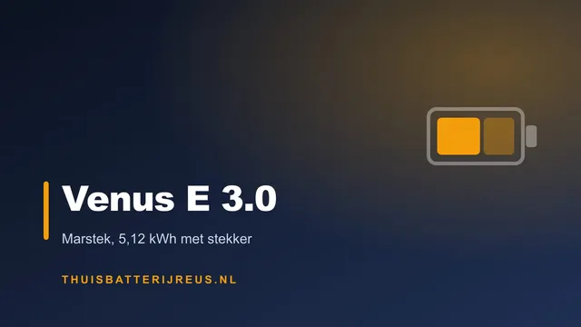Huisstijl-cover met de tekst Venus E 3.0 en een batterijsymbool